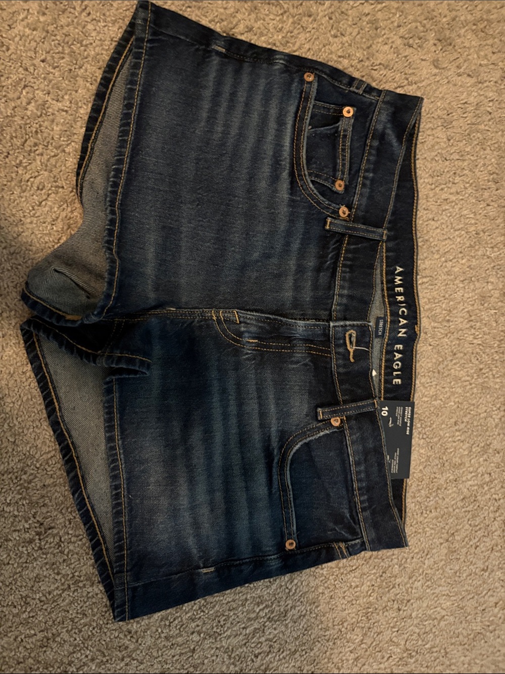 American Eagle Outfitters Dark Blue Denim Jean Shorts
